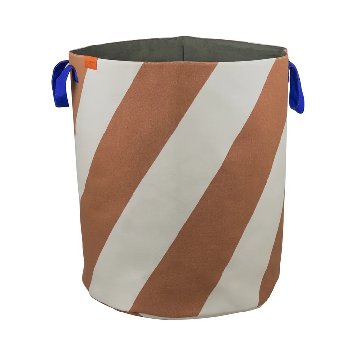 Mette Ditmer - Diagonal Panier à linge, Ø 40 x H 50 cm, brick red / sable