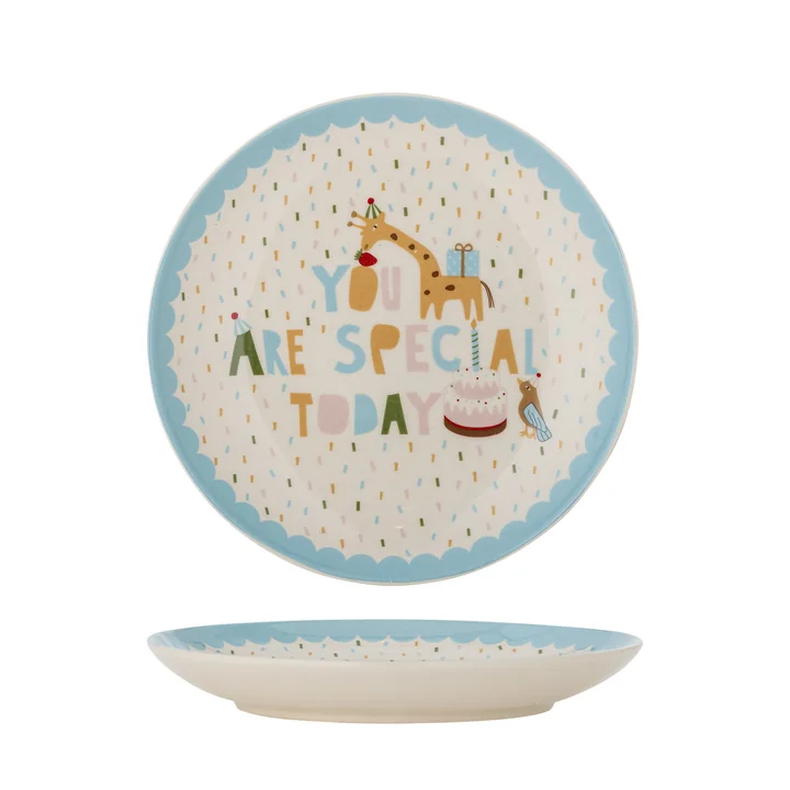 Bloomingville Mini - Celebrate Assiette, Ø 16 cm, bleu
