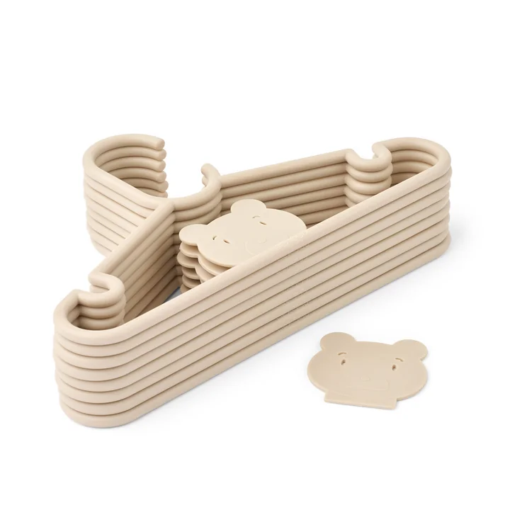 LIEWOOD - Falton Cintre, ourson, sandy (set de 8)