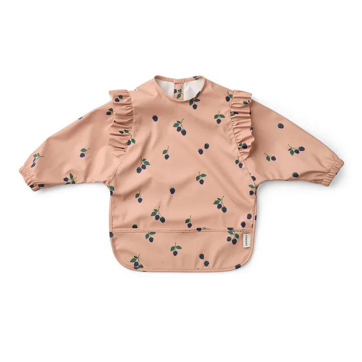 LIEWOOD - Merle Ruffle Cape Bib, berry / pale tuscany