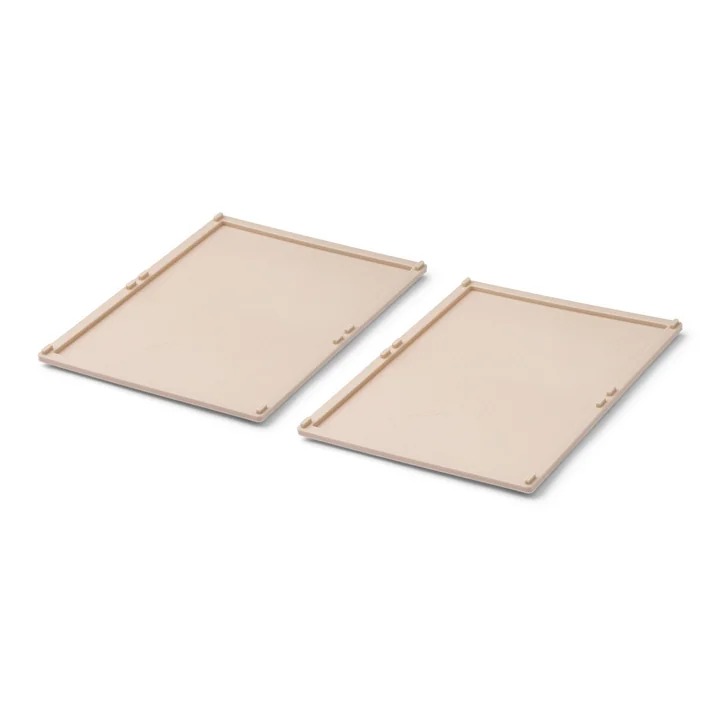 LIEWOOD - Weston Couvercle pour boîte de rangement, M, sandy (lot de 2)