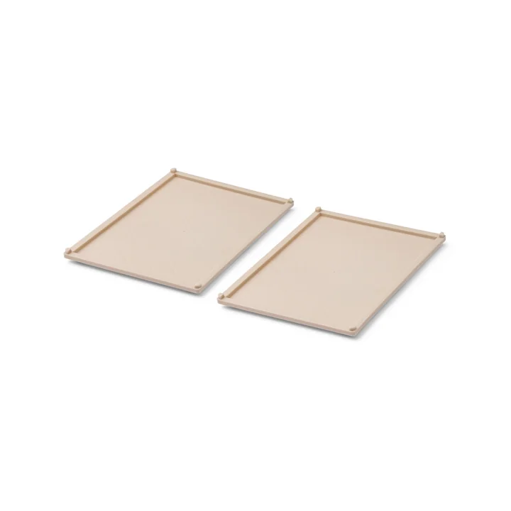 LIEWOOD - Weston Couvercle pour boîte de rangement, S, sandy (lot de 2)