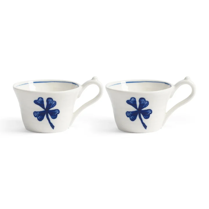 and klevering - Anouk Tasse, 0.1 cl, trèfle, multicolore (set de 2)