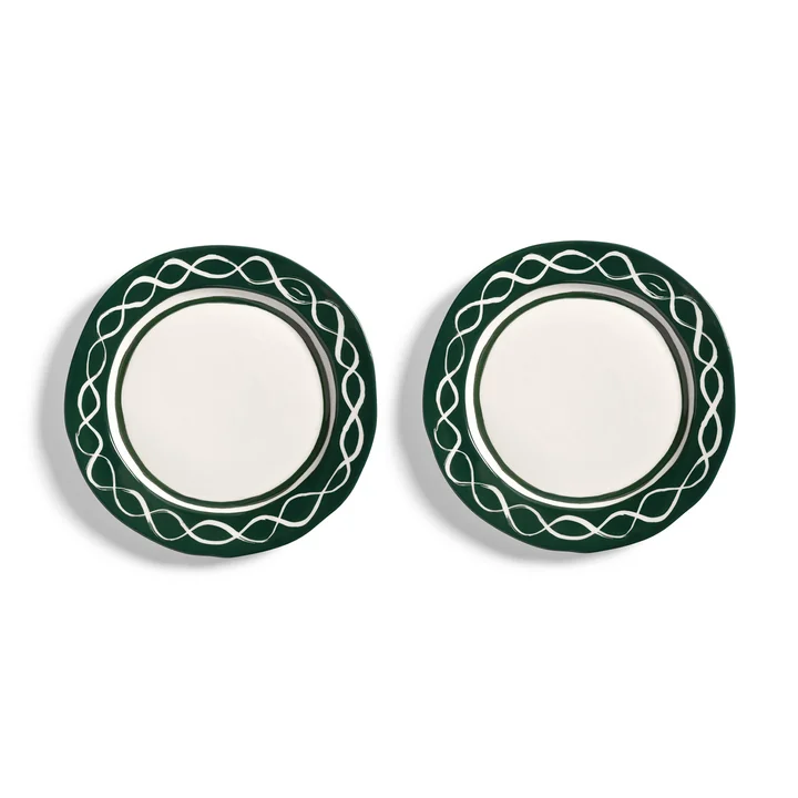 and klevering - Festivo Assiette, Ø 2 2. 5 cm, vert (set de 2)