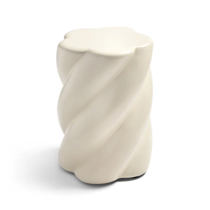 and klevering - Marshmallow Tabouret, 45 x Ø 33 cm, blanc cassé