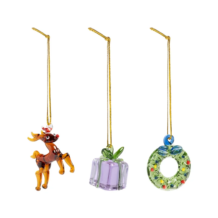 and klevering - Merry Ornament #1, multicolore (set de 3)