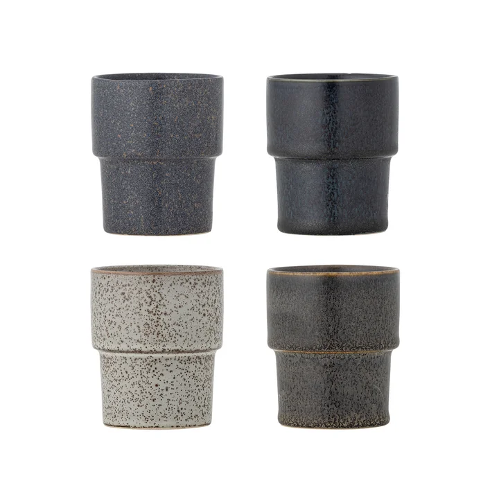 Bloomingville - Ewan Tasse 150 ml, marron (set de 4)