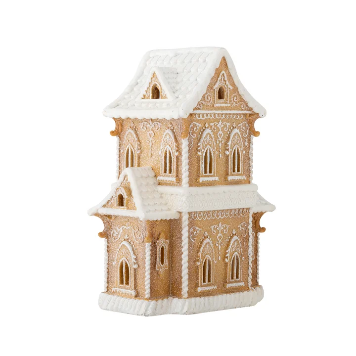 Bloomingville - Kevin Maison décorative avec lumière, marron