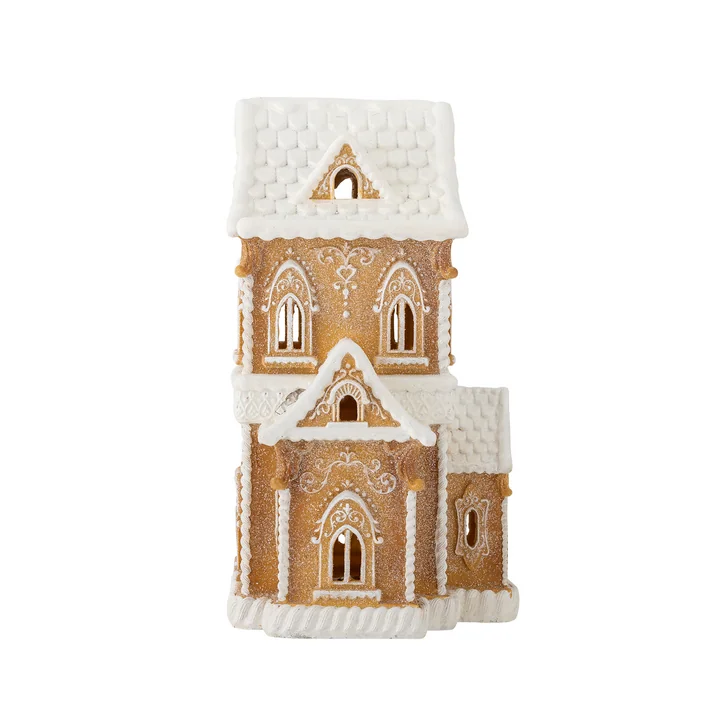 Bloomingville - Kevin Maison décorative avec lumière, marron