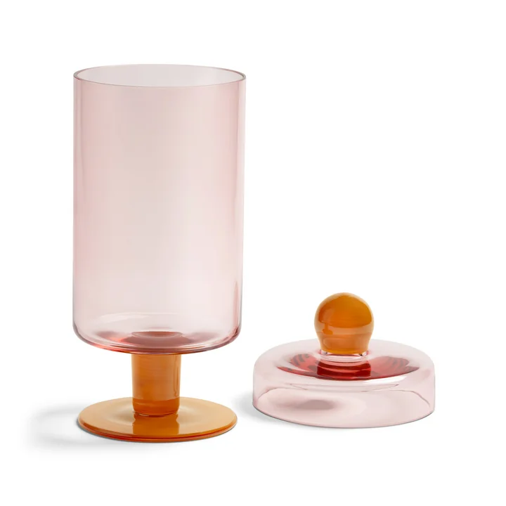 & klevering - Duo Verre de rangement, H 27 cm, rose / orange