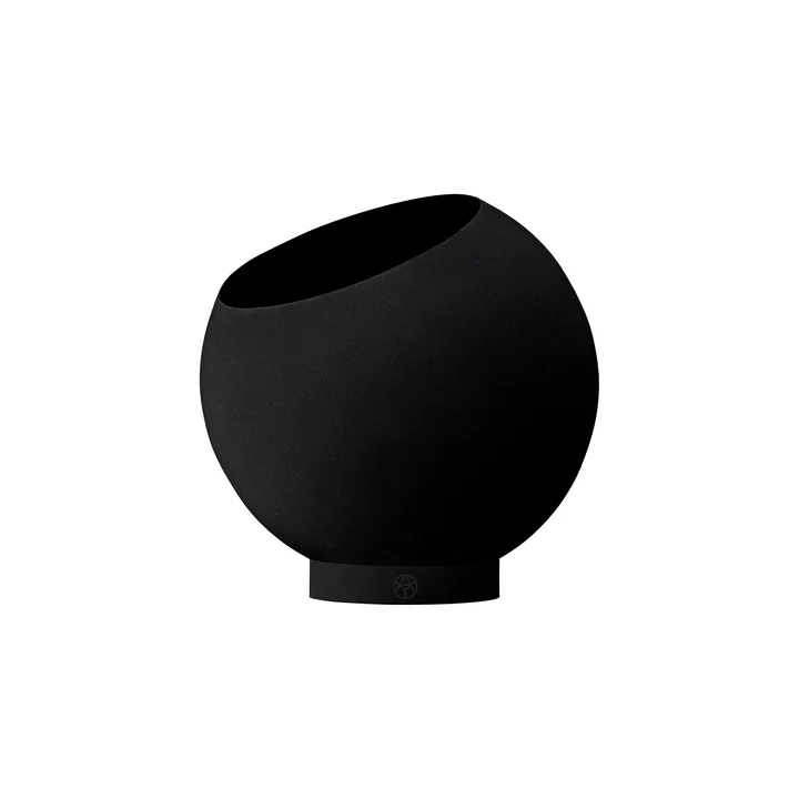 AYTM - Globe Pot de fleurs, Ø 21 x H 18,8 cm, noir / noir