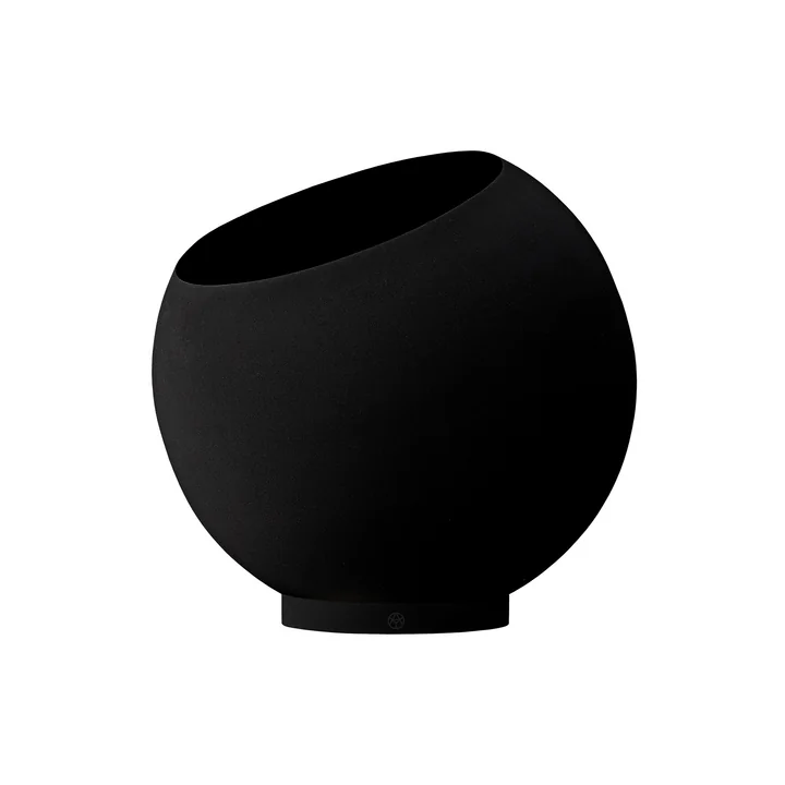 AYTM - Globe Pot de fleurs, Ø 37 x H 32,2 cm, noir / noir