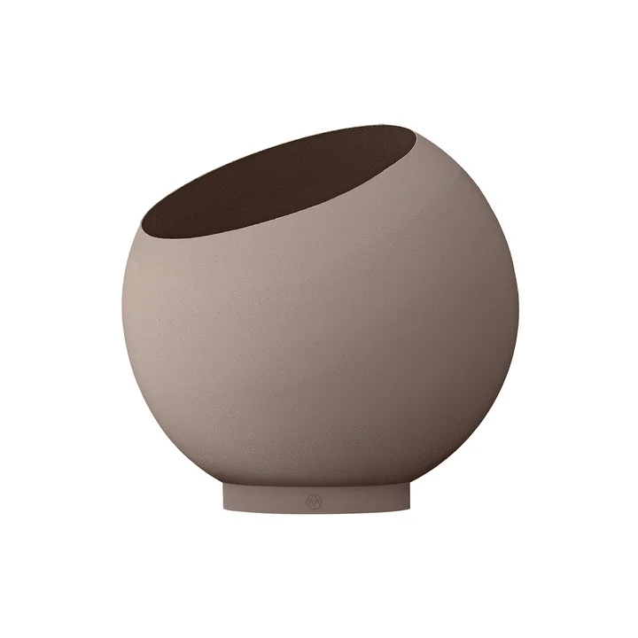 AYTM - Globe Pot de fleurs, Ø 37 x H 32,2 cm, taupe / taupe