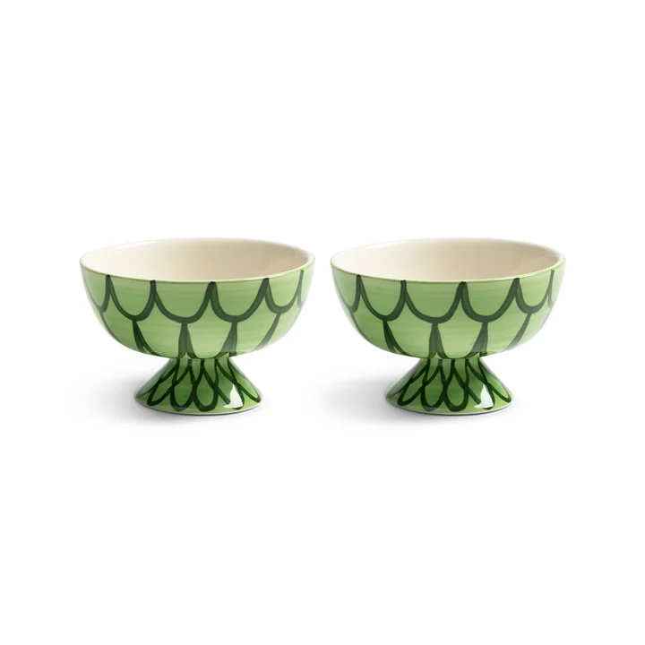 & klevering - Sirène Bowl, Ø 12,5 cm, vert (set de 2)
