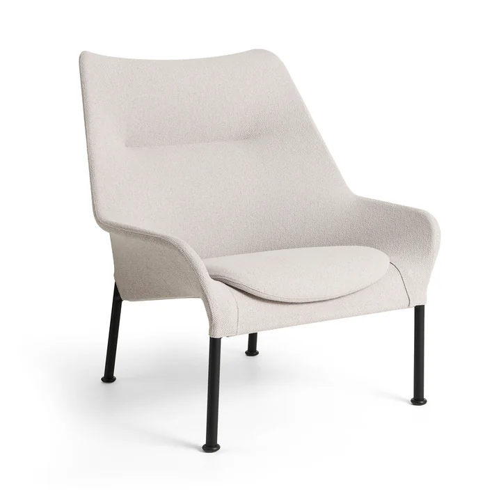 HAY - O2 Fauteuil lounge, noir / gris clair (Lift)