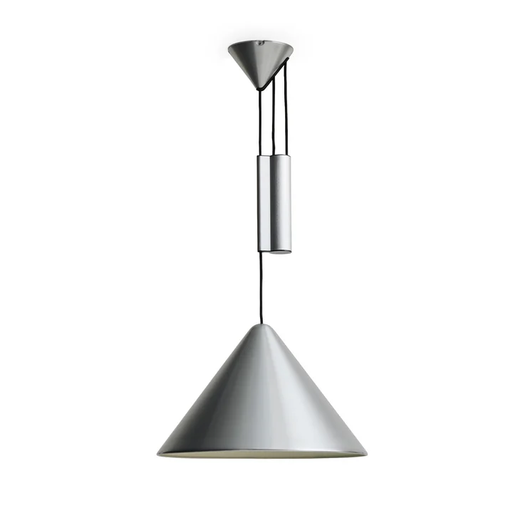 HAY - Compass Lampe suspendue, Ø 43 cm, réglable en hauteur, aluminium brossé
