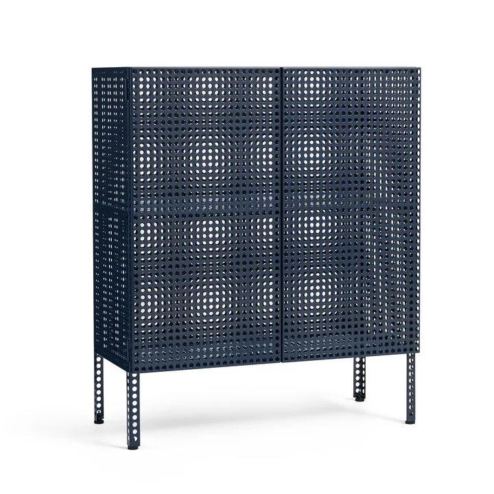HAY - Perforated Cabinet M, bleu acier