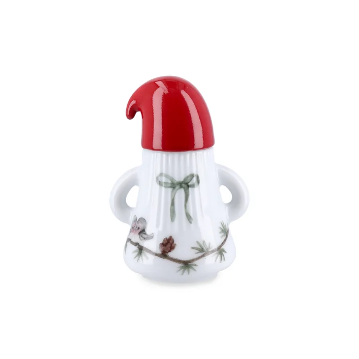 Kähler Design - Christmas Mother Elf Figurine de Noël, Ø 6 cm, blanc / multicolore