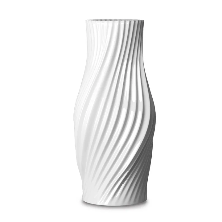 Lyngby Porcelæn - Twist Vase H 31 cm, blanc