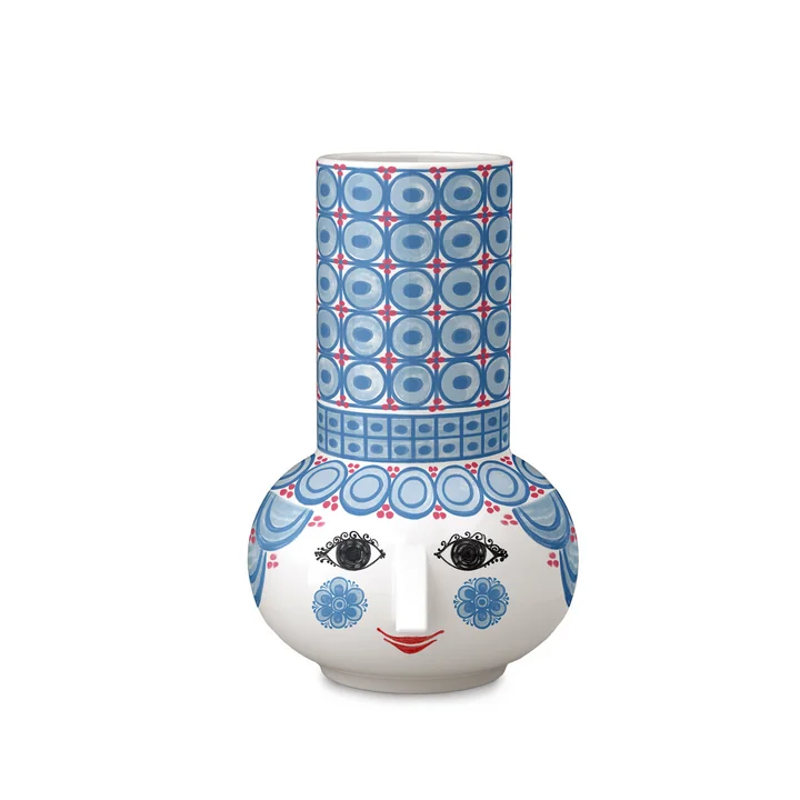 Bjørn Wiinblad - Olga bougeoir H 14 x Ø 9 cm, bleu clair