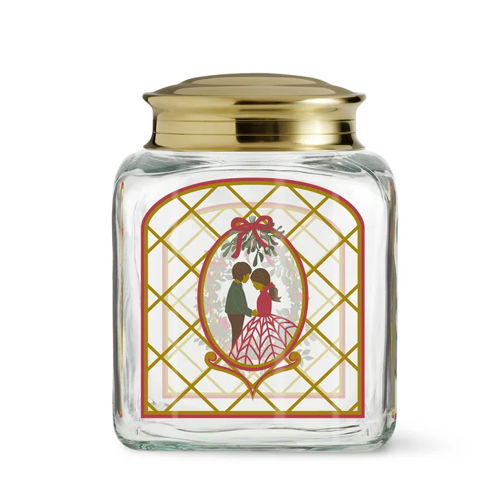 Holmegaard - Christmas Pot à biscuits de Noël 2025, H 16 cm, multicolore