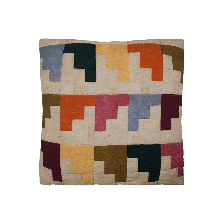 House Doctor - Block Taie d'oreiller, 50 x 50 cm, multicolore