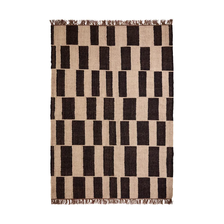 House Doctor - Graph Tapis, 160 x 230 cm, naturel / noir