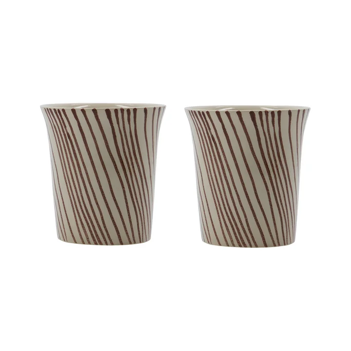 House Doctor - Diva Tasse, 250 ml, marron (lot de 2)