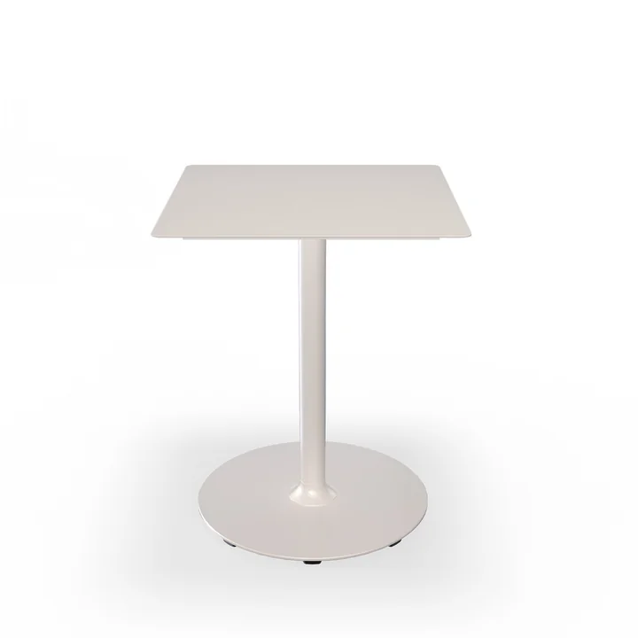 HOUE - Pico Table de jardin, 60 x 60 cm, piétement rond, muted white