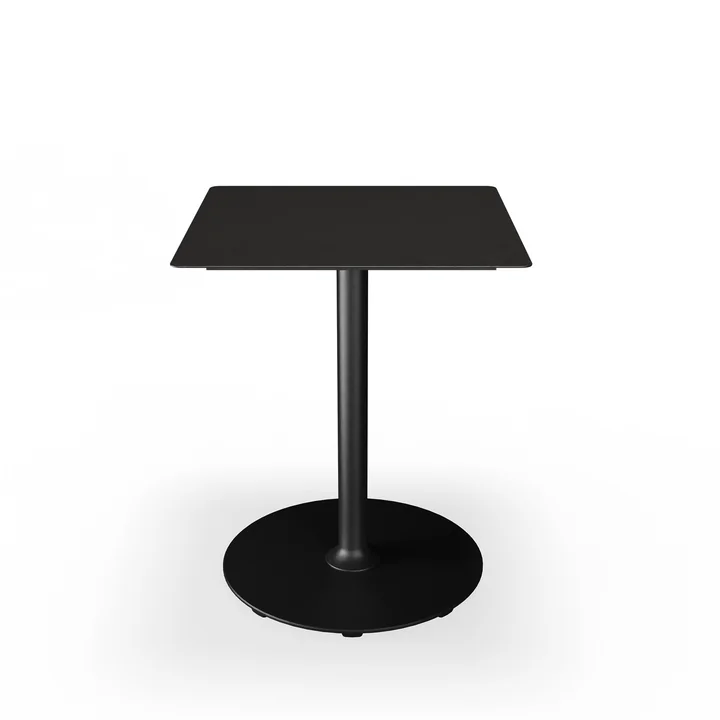 HOUE - Pico Table de jardin, 60 x 60 cm, piétement rond, noir