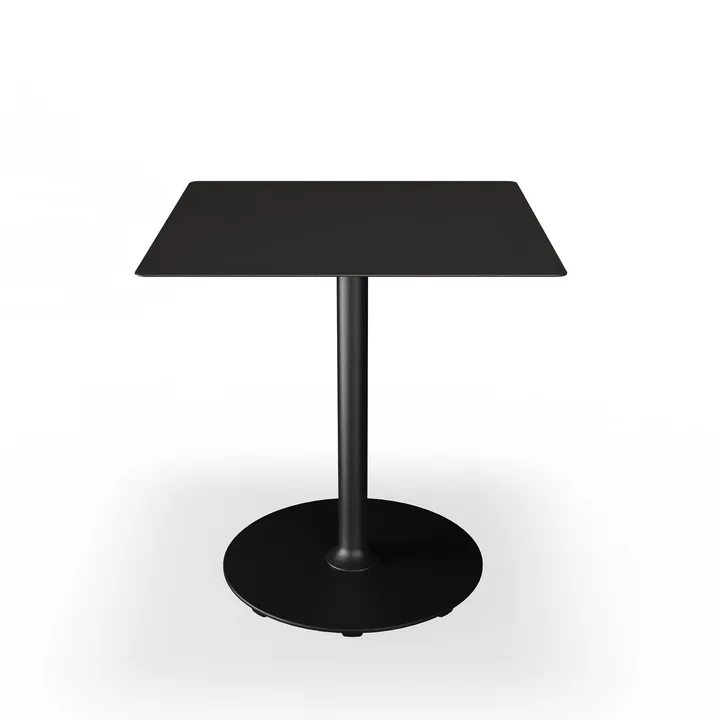 HOUE - Pico table de jardin, 70 x 70 cm, piétement rond, noir