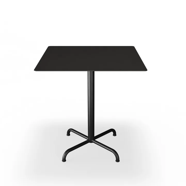 HOUE - Pico table de jardin, 70 x 70 cm, piétement 4 étoiles, noir