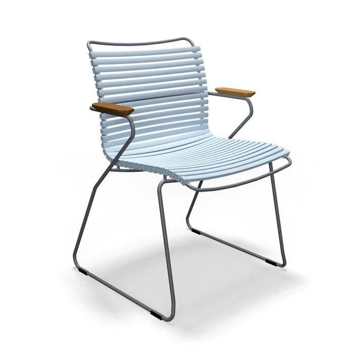 HOUE - CLICK Outdoor Dining fauteuil à dossier bas, dusty light blue