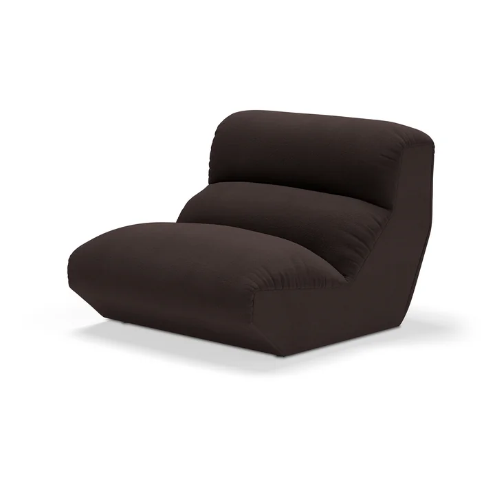 & Tradition - Hi Lo AV54 module simple, fauteuil, marron (tissu Kvadrat Vidar 0386)