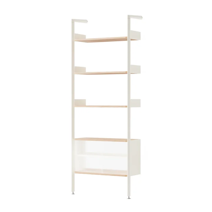 & Tradition - Rombe IF3 Étagère avec élément de rangement, placage chêne / albâtre / étagères placage chêne