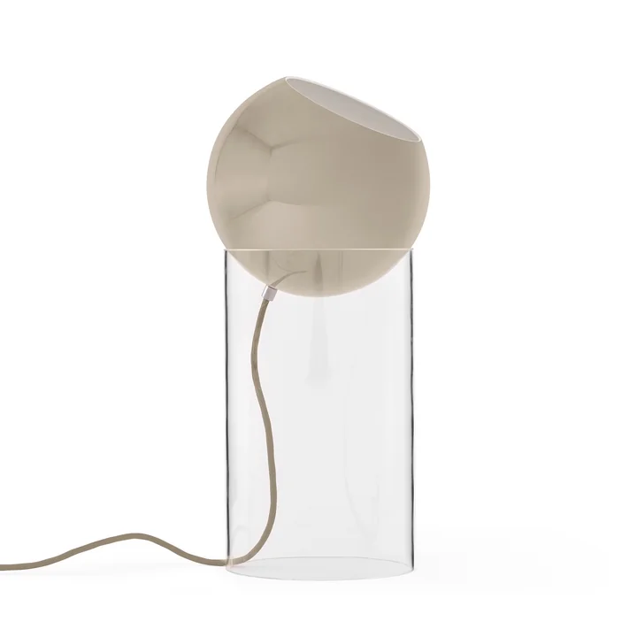 & Tradition - Topan VP14 lampe de sol, H 46,5 cm, transparent / gris-beige