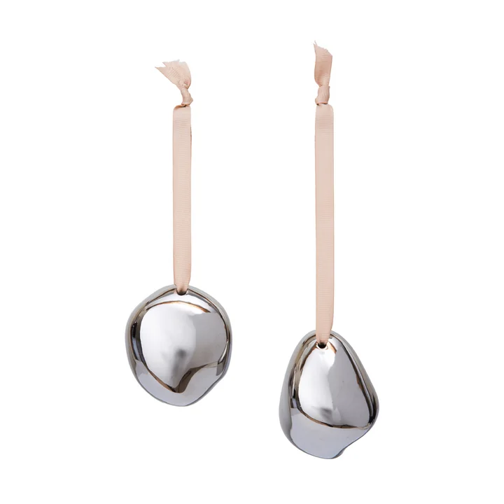 Ferm Living - Bellure Boule de Noël, argent (set de 2)