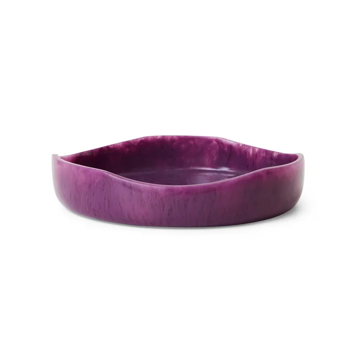 HKliving - Shell Saladier, Ø 26,5 cm, plum
