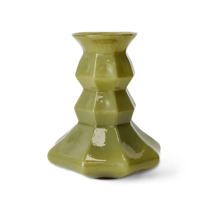 HKliving - Silhouette Vase en verre, vert