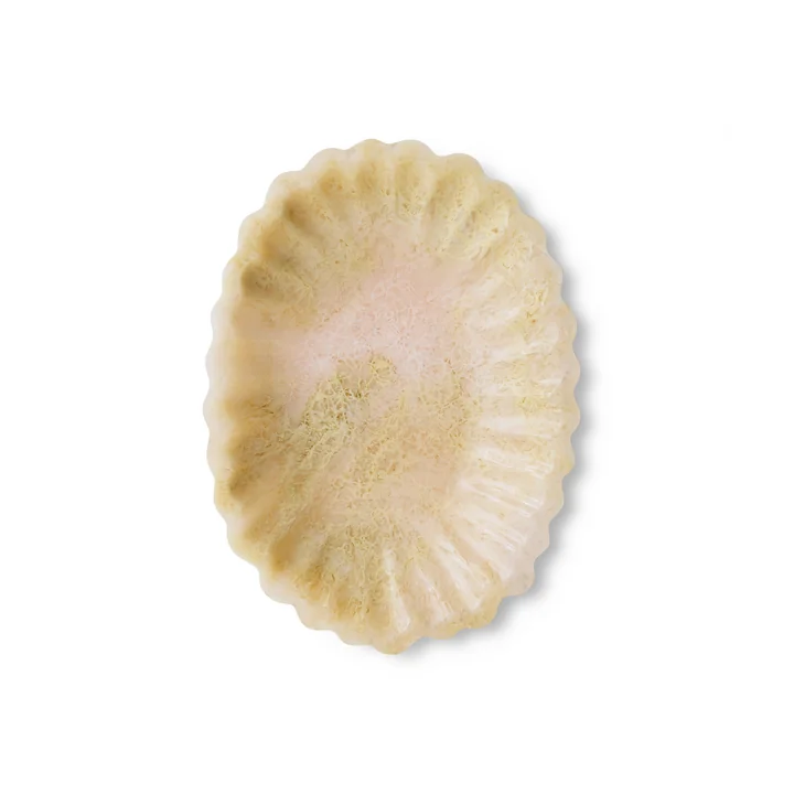 HKliving - New Classics Plateau en résine, 29 x 21,5 cm, ivory