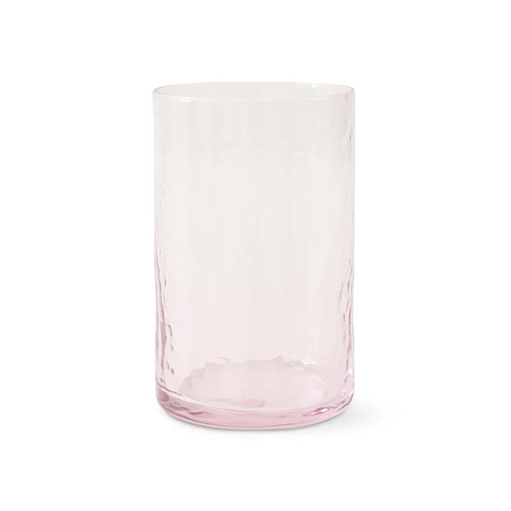 HKliving - Tube Verre à boire, H 12 cm / 400 ml, blush