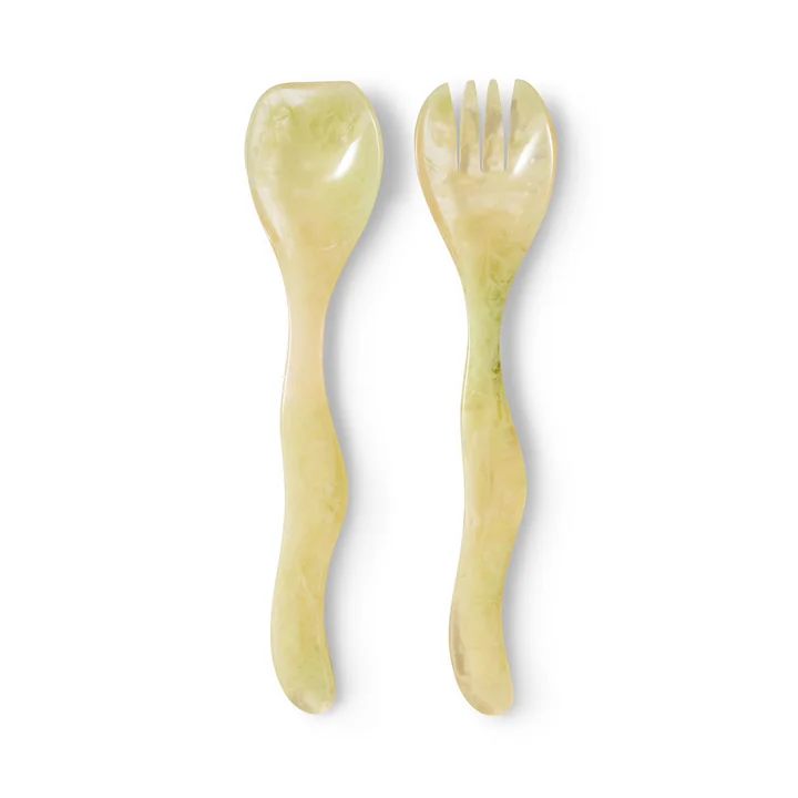 HKliving - Set de couverts à salade, mist green (2 pcs.)