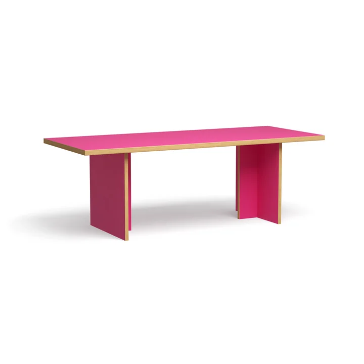 HKliving - Table de salle à manger rectangulaire, 220 cm, raspberry
