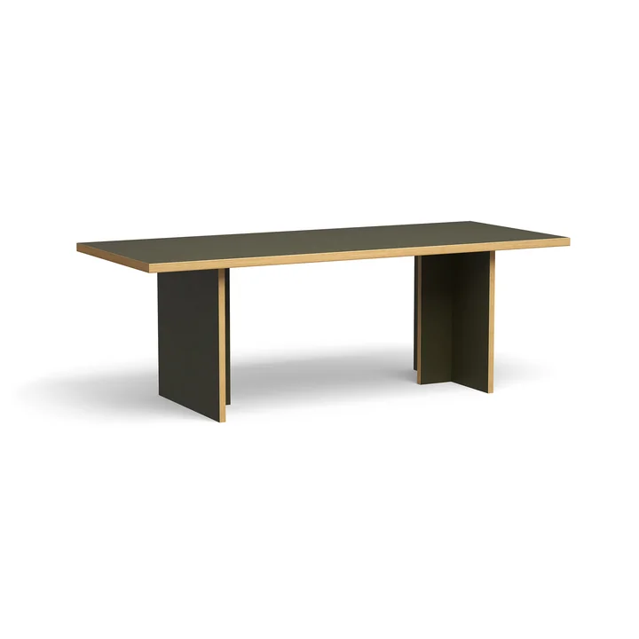 HKliving - Table de salle à manger rectangulaire, 220 cm, forest