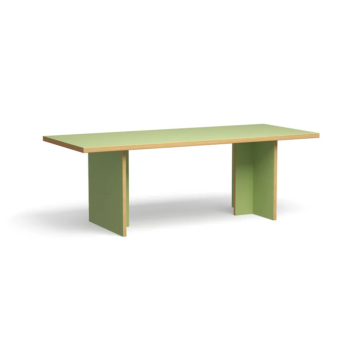 HKliving - Table de salle à manger rectangulaire, 220 cm, pistachio