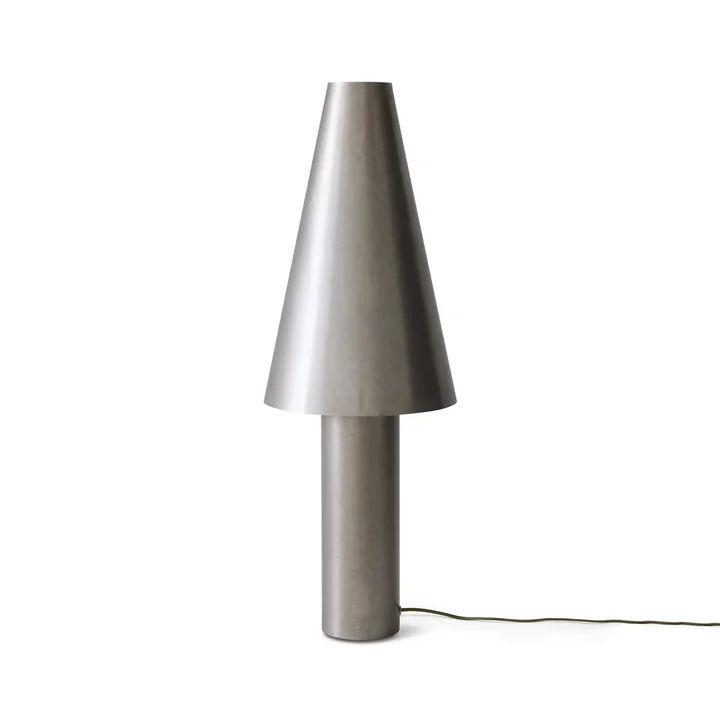 HKliving - Metal Cone Lampe de table, gris argenté