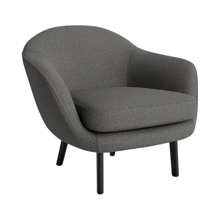 Normann Copenhagen - Fauteuil Sum, aluminium noir / rembourrage Hallingdal 65 368/ couleur des pieds : noir