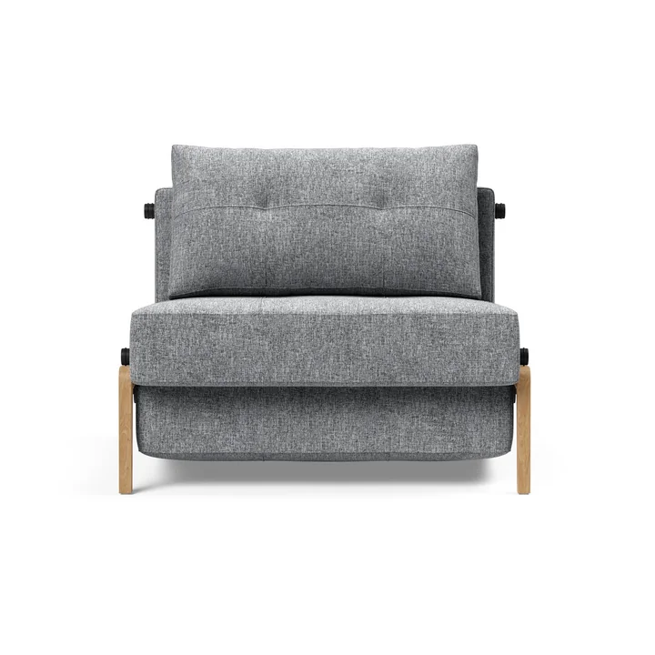 Innovation Living - Cubed 90 Fauteuil, chêne / gris clair (565 Twist Granite )