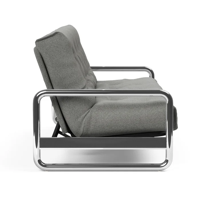 Innovation Living - Lomira Classic Canapé-lit, matelas nordique inclus, 140 x 200 cm (533 Boucle Ash Grey)