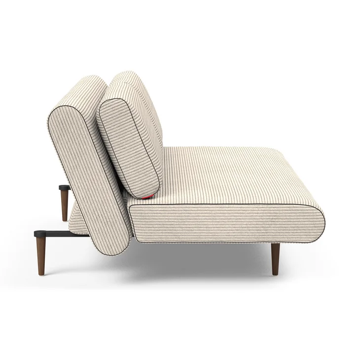 Innovation Living - Unfurl Lounger Canapé-lit, 200 x 121 cm, ivoire (594 Corduroy )